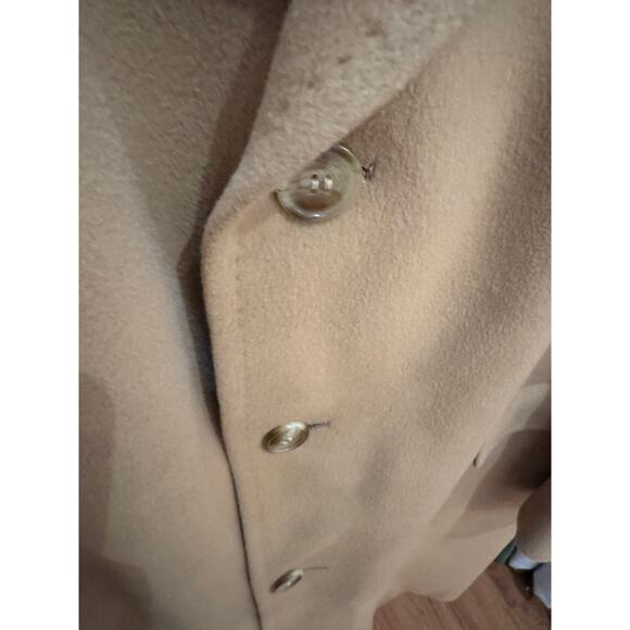Vtg Malcom Kenneth Mongolian Cashmere Coat Camel Tan Overcoat Men L - Picture 4 of 6